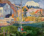 Paul Gauguin Watermill in Pont Aven painting